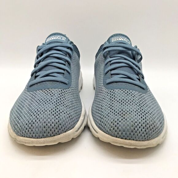 Skechers Go Walk GoGa Mat Slip On Shoes Women's 9 Blue Stretch Low Top Sneakers - Picture 2 of 13